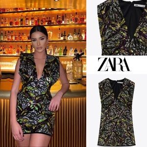 NWT zara sequin mini dress